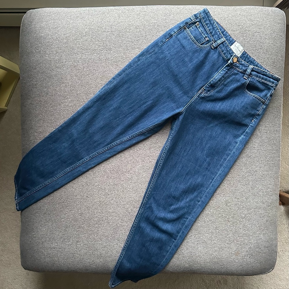Sezane High Rise Straight Leg Jeans 27” Inseam Size 29